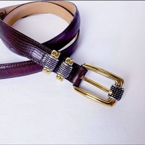Brighton Reptile Embossed Leather Belt Brown